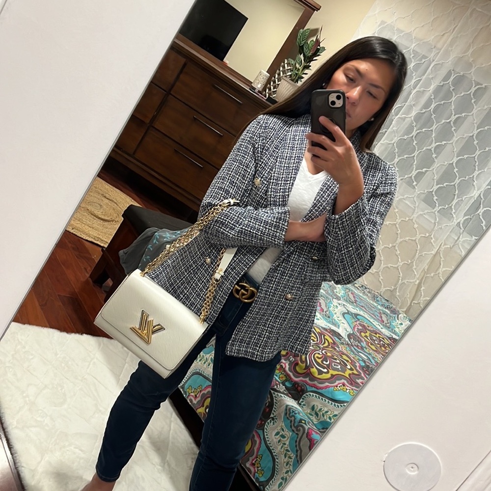 Blue tweed blazer
